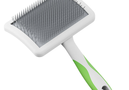 Andis Soft-Tooth Slicker Brush – Gentle Pin Brush with Flexible Bristles for Sensitive Coats