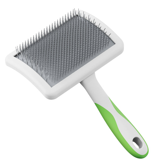 Andis Soft-Tooth Slicker Brush – Gentle Pin Brush with Flexible Bristles for Sensitive Coats