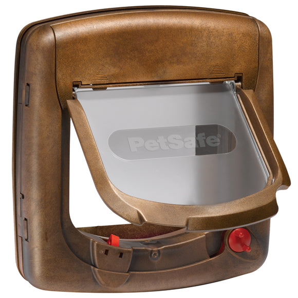 PetSafe Staywell Magnetic Deluxe Cat Flap – Secure White Door with Magnetic Locking System