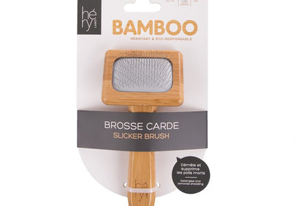 Hery Bamboo Slicker Brush – Medium Size, Gentle Detangling with Ergonomic Handle