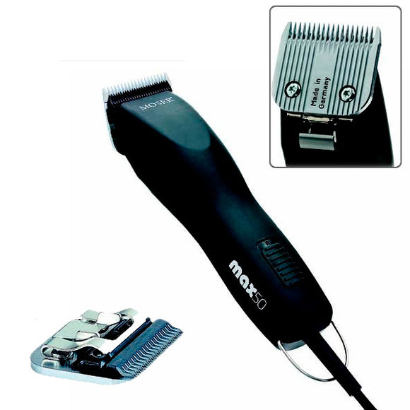 Moser MAX 50 Professional Grooming Clipper – Quiet Operation, 1mm Blade with Attachments