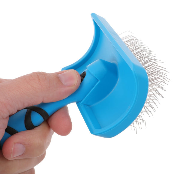 Groom Professional Slicker Brush Soft Large – Profiled Poodle Brush with Long Flexible Pins