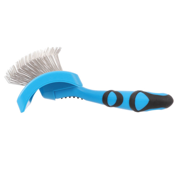 Groom Professional Slicker Brush Soft Medium – Profiled Poodle Brush with Long Flexible Pins