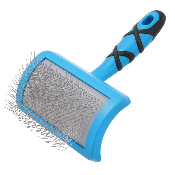Groom Professional Slicker Brush Soft Medium – Profiled Poodle Brush with Long Flexible Pins