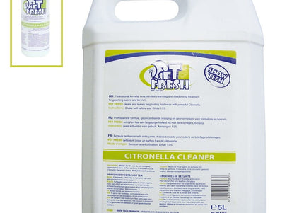 Show Tech Pet Fresh Citronella Cleaner – Surface Cleaning and Refreshing Solution, 5L
