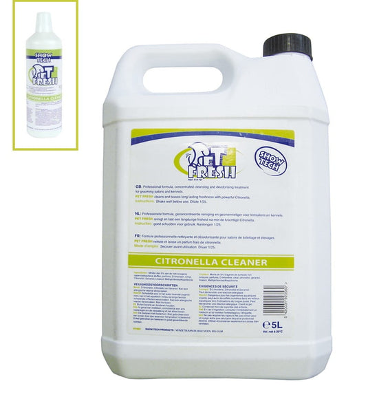 Show Tech Pet Fresh Citronella Cleaner – Surface Cleaning and Refreshing Solution, 5L
