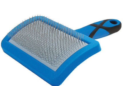Groom Professional Soft Curved Slicker Brush – Large Size, Gentle Detangling Bristles
