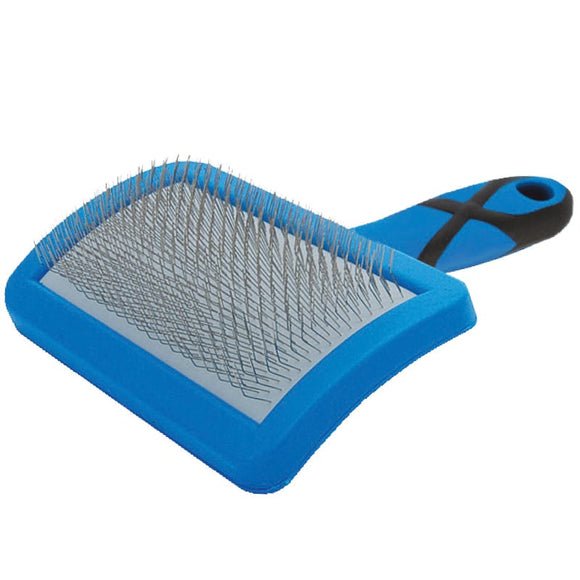 Groom Professional Soft Curved Slicker Brush – Large Size, Gentle Detangling Bristles