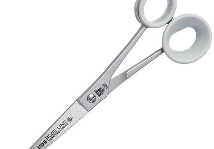 Witte Rose Line 6.5" Curved Grooming Scissors – Micro-Sanded Precision Blades, Ergonomic Design