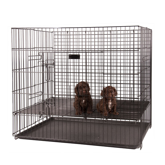 Show Tech Puppy Play Pen Medium 92x92x81cm – Adjustable Double-Bottom Cage, Secure and Spacious Design