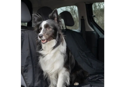 Flamingo Jort Split Dog Car Seat Cover – Black, 156x128cm, Durable Waterproof Protection