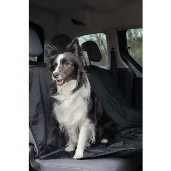 Flamingo Jort Split Dog Car Seat Cover – Black, 156x128cm, Durable Waterproof Protection