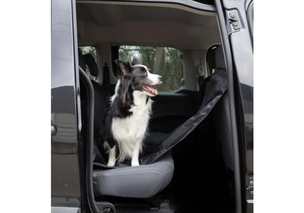 Flamingo Jort Split Dog Car Seat Cover – Black, 156x128cm, Durable Waterproof Protection