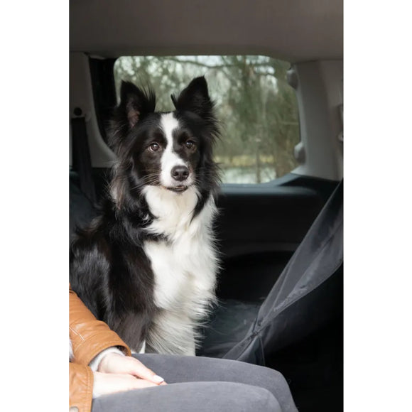 Flamingo Jort Split Dog Car Seat Cover – Black, 156x128cm, Durable Waterproof Protection