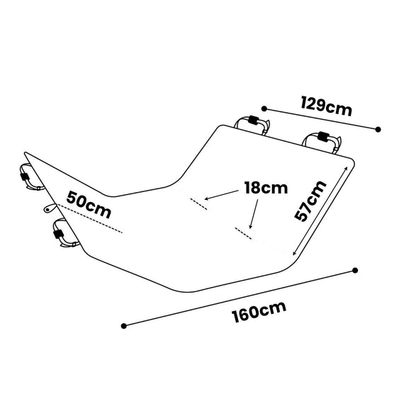 Flamingo Jort Split Dog Car Seat Cover – Black, 156x128cm, Durable Waterproof Protection