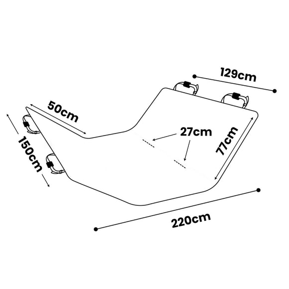 Flamingo Coda Black Waterproof Dog Seat Cover – Durable, Large Protective Car Mat 214x147cm