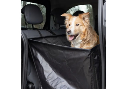Flamingo Logi Black Car Seat Cover 135x148cm – Durable Waterproof Back Seat Protector