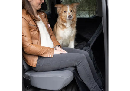 Flamingo Logi Black Car Seat Cover 135x148cm – Durable Waterproof Back Seat Protector