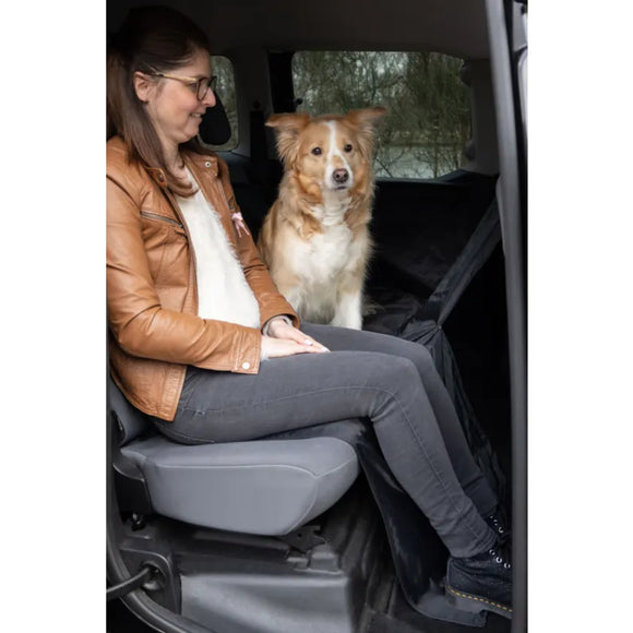 Flamingo Logi Black Car Seat Cover 135x148cm – Durable Waterproof Back Seat Protector