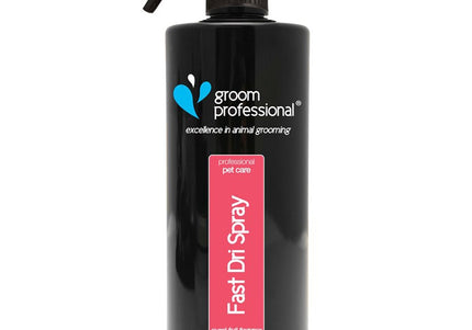 Groom Professional Fast Dri Spray – Sweet Fruit Scent, Reduces Coat Drying Time by 50%, 1L