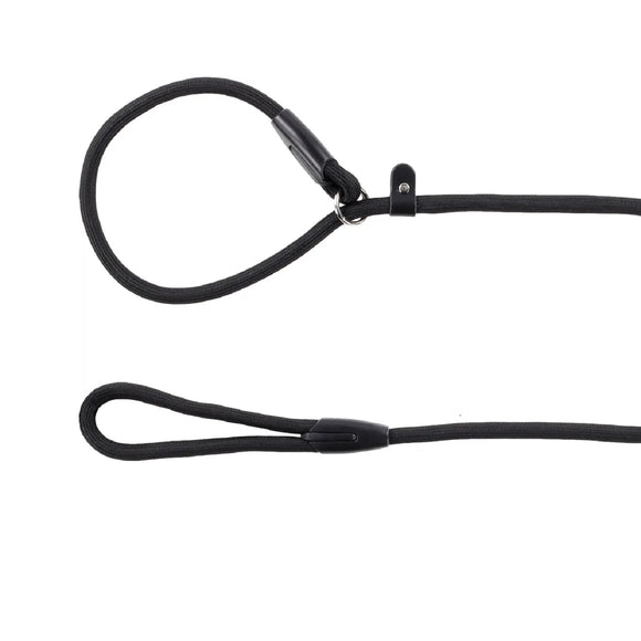 Flamingo Allegro Anti-Pull Leash – Adjustable Choke Clamp, Black Cord with Handle, 165cm S/M