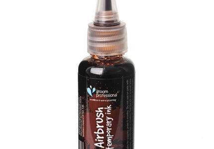 Groom Professional Airbrush Temporary Ink 30ml – Brown, Quick-Drying Color Formula