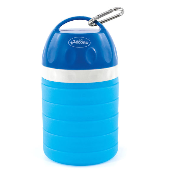 Record Drop Collapsible Water Bottle 600ml – Lightweight Foldable Design, Purple Color