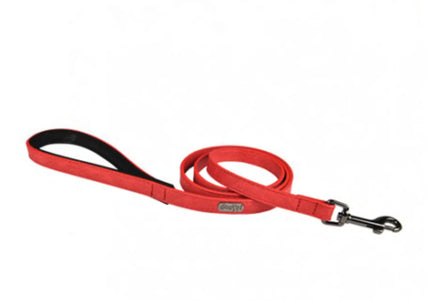 Doogy Classic Eco-Leather Leash Red – Small Size, Durable and Comfortable Design