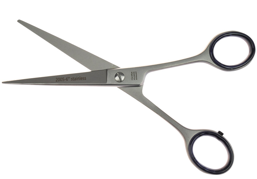 Gotta Solingen 6" Straight Grooming Scissors – One-Sided Micro-Grinding, Precision Cut