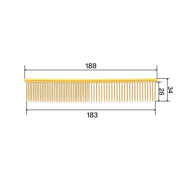 So Posh Metal Comb Classic 19cm – Gold Grooming Comb with Mixed 50/50 Pins