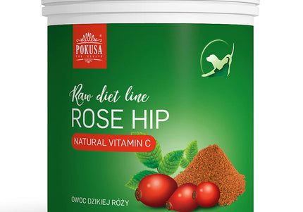 Pokusa RawDietLine Rose Hip Powder – Natural Rosehip Fruit, Vitamin C Source, 200g