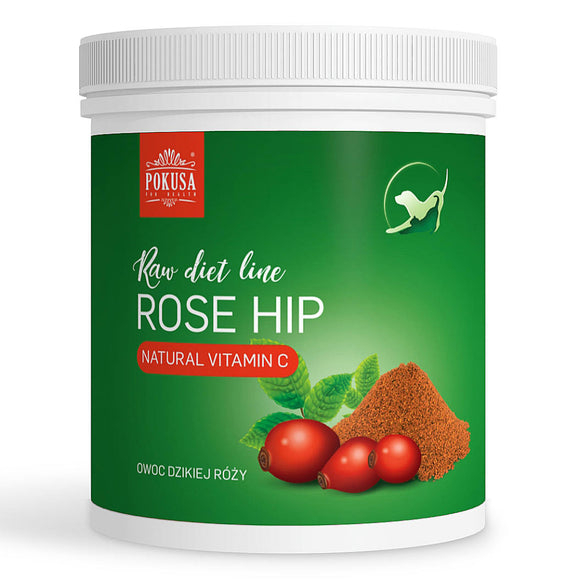 Pokusa RawDietLine Rose Hip Powder – Natural Rosehip Fruit, Vitamin C Source, 200g