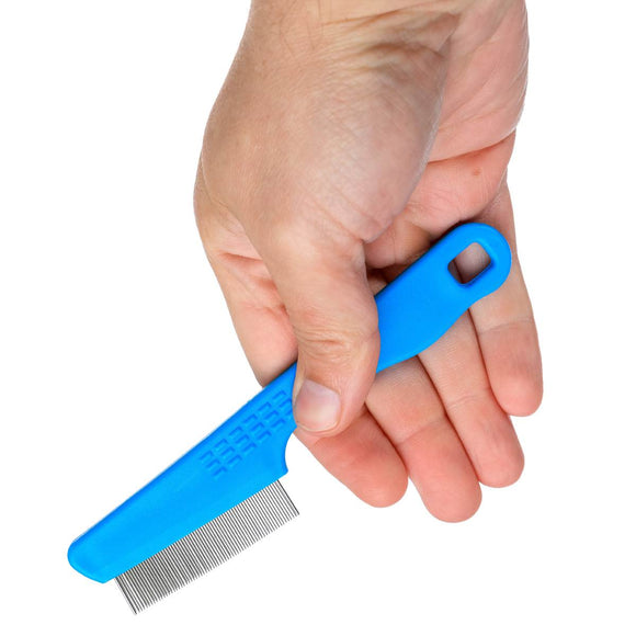 Groom Professional Double-Row Flea Comb – Mini Fine-Tooth Design, Effective Flea and Egg Removal