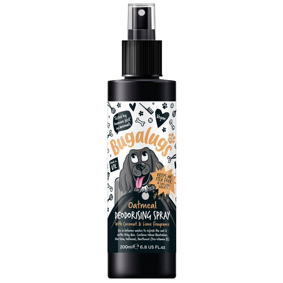 Bugalugs Oatmeal Deodorising Spray – Coat Freshener with Coconut and Lime Scent, 200ml