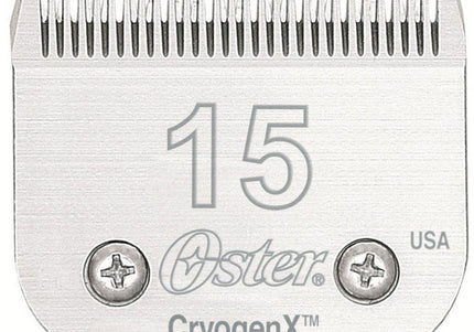 Oster Cryogen-X No. 15 Clipper Blade – 1.2mm Precision Steel, Durable Edge