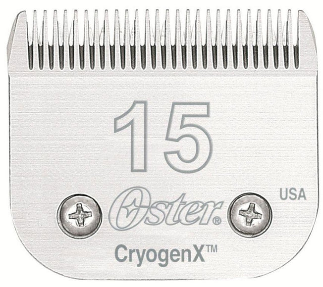 Oster Cryogen-X No. 15 Clipper Blade – 1.2mm Precision Steel, Durable Edge