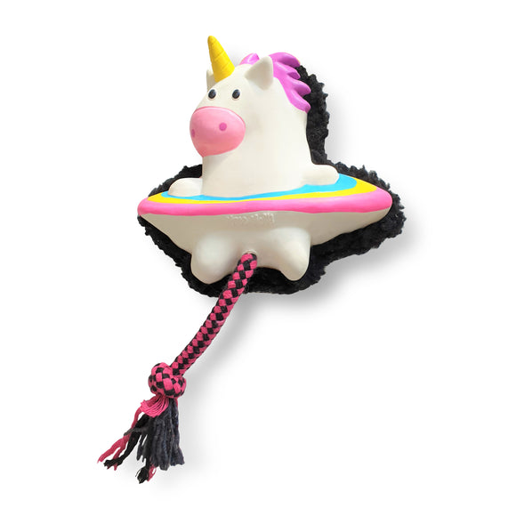 Max&Molly Magic Mikey Unicorn Dog Toy – Multifunctional 32cm Plush with Squeaker