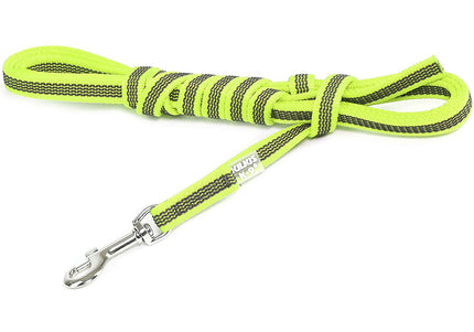 Julius K9 Supergrip Color & Gray Training Leash – Neon Yellow, 300cm, Non-Slip, No Handle