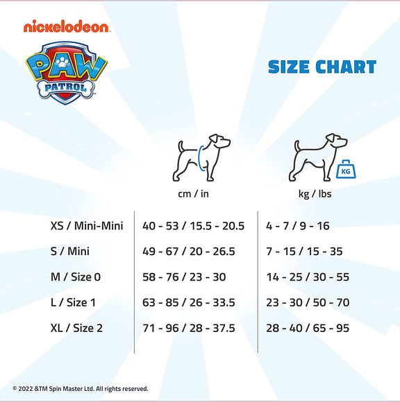 Julius-K9 Paw Patrol Rubble Dog Harness – XL Size, Adjustable, Durable Design