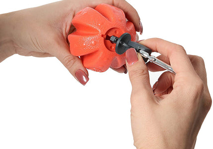 Dexas Off-Leash Floating Ball – Durable Water Toy with Carabiner Attachment, High-Visibility Design