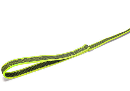 Julius K9 Color & Gray Supergrip Leash – Anti-Slip Neon Yellow, 120cm x 14mm, Ergonomic Handle