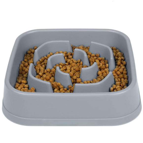 Dexas Slow Maze Feeder 946ml – Blue Anti-Gulping Bowl with Maze Design, Promotes Healthy Eating