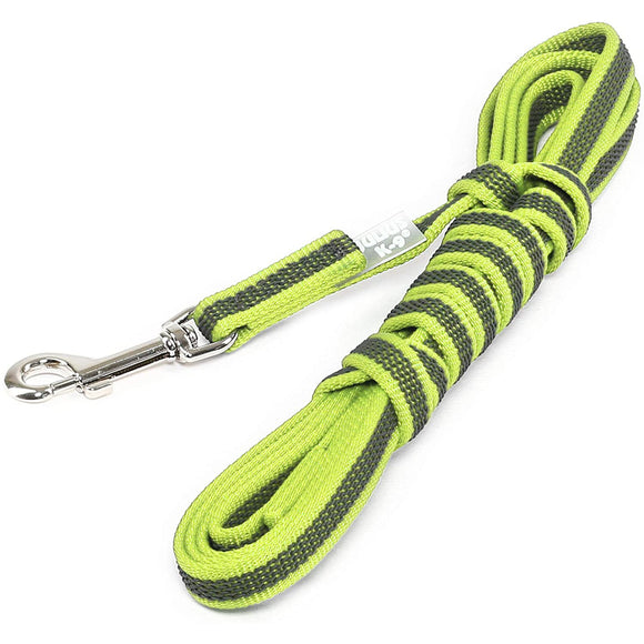 Julius K9 Supergrip Color & Gray Training Leash – Neon Yellow, 300cm x 20mm, Ergonomic Handle