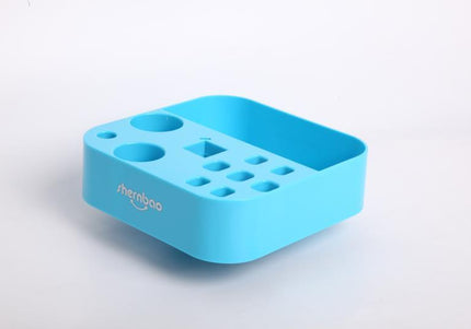 Shernbao Groomer's Tool Organizer – Blue Portable Toolbox with Pole Attachment, Convenient Storage