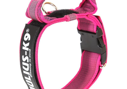 Julius K9 Color&Gray Collar with Handle – 40mm Wide, Safety Lock, Black, Durable Design