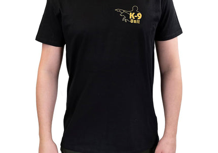 Julius-K9 T-Shirt Unit Black – Cotton Trainer’s Tee, Comfortable Medium Size