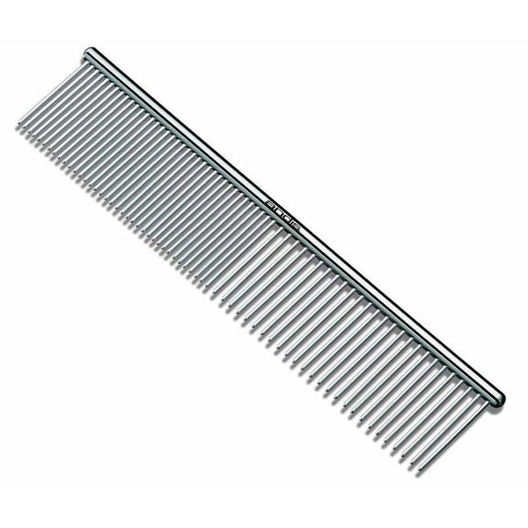 Andis Metal Grooming Comb – 19cm Mixed Pin Spacing, Durable Professional Tool