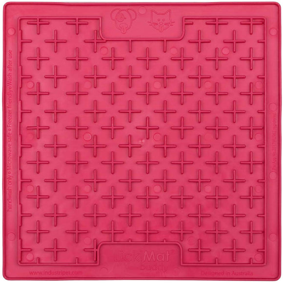 LickiMat Classic Buddy Cat Licking Mat – Soft Textured Silicone, Purple, Calming Enrichment