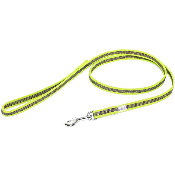 Julius K9 Color & Gray Supergrip Leash – Anti-Slip Neon Yellow, 120cm x 14mm, Ergonomic Handle