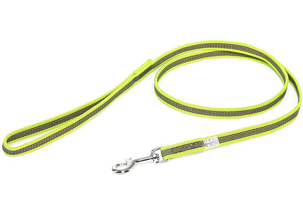 Julius K9 Color & Gray Supergrip Leash – Anti-Slip Neon Yellow, 120cm x 14mm, Ergonomic Handle